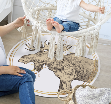 Vinyl Teppich Tiere majestätische elchillustration - TenStickers