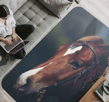 Vinyl Teppich Tiere majestätischer pferdekopf - TenStickers