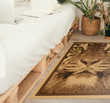 Vinyl Teppich Tiere majestätisches tigergesicht - TenStickers