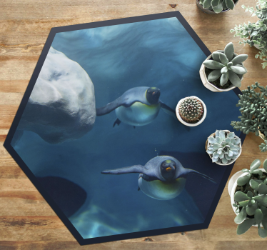 Vinyl Teppich Tiere pinguin-schwimmszene - TenStickers