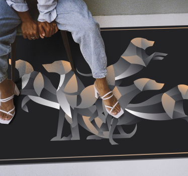 Vinyl Teppich Tiere stilisierte hundefiguren - TenStickers