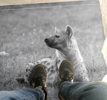 Vinyl Teppich Tiere stilvolles hyänenporträt - TenStickers