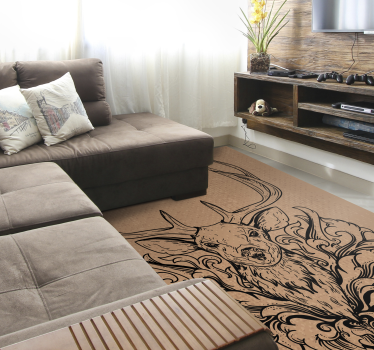 Vinyl Teppich Tiere stylisches hirsch-design - TenStickers