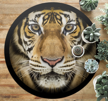 Vinyl Teppich Tiere tiger-nahaufnahme - TenStickers