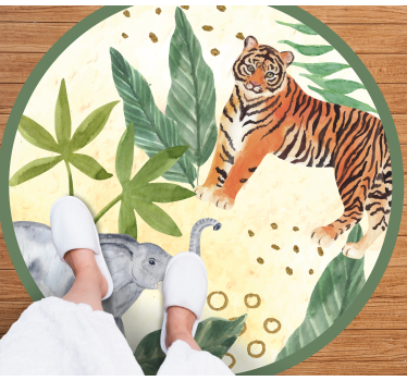 Vinyl Teppich Tiere tropische tierweltszene - TenStickers