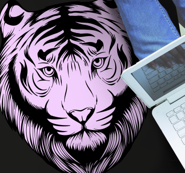 Vinyl Teppich Tiere wilder rosa tiger - TenStickers
