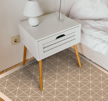 Vinylteppich Schlafzimmer Beige gemusterte Fliese - TenStickers