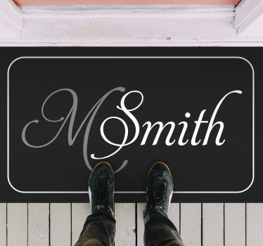 Vinylteppich mit Name Modernes Design mit initiale und name - TenStickers