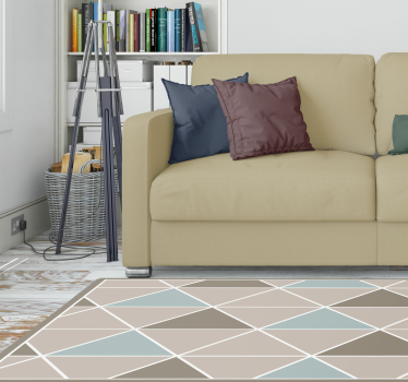 Vinylteppich skandinavisch Dreiecksmuster beige - TenStickers
