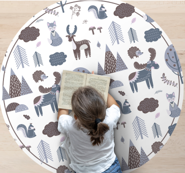 Vinylteppich skandinavisch Nordische Tiere - TenStickers