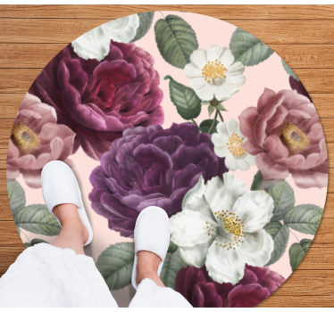 Vinylteppich Pflanzen Rosa rote blume verschwommen - TenStickers