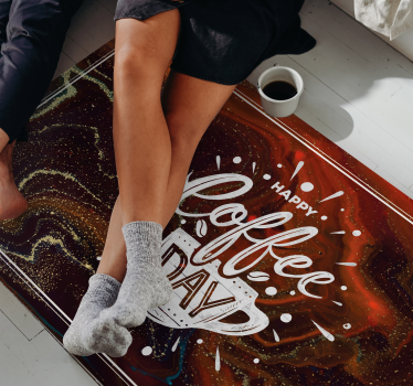 Vinylteppich Text Kaffeemarmor - TenStickers