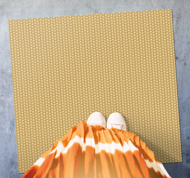 Vinylteppich beige geflochtenes Muster - TenStickers