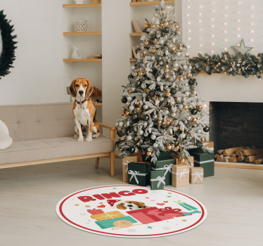 Weihnachten Vinyl Teppich Haustier name - TenStickers