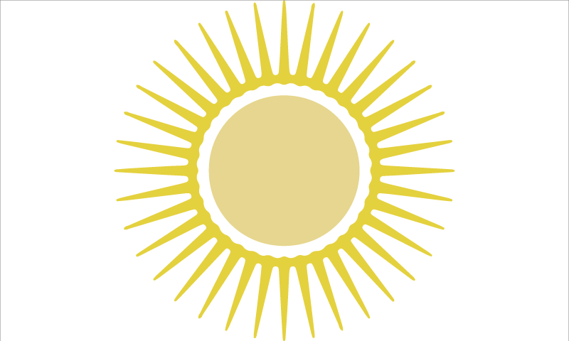 Vinyl Teppich weiß strahlende Sonne - TenStickers