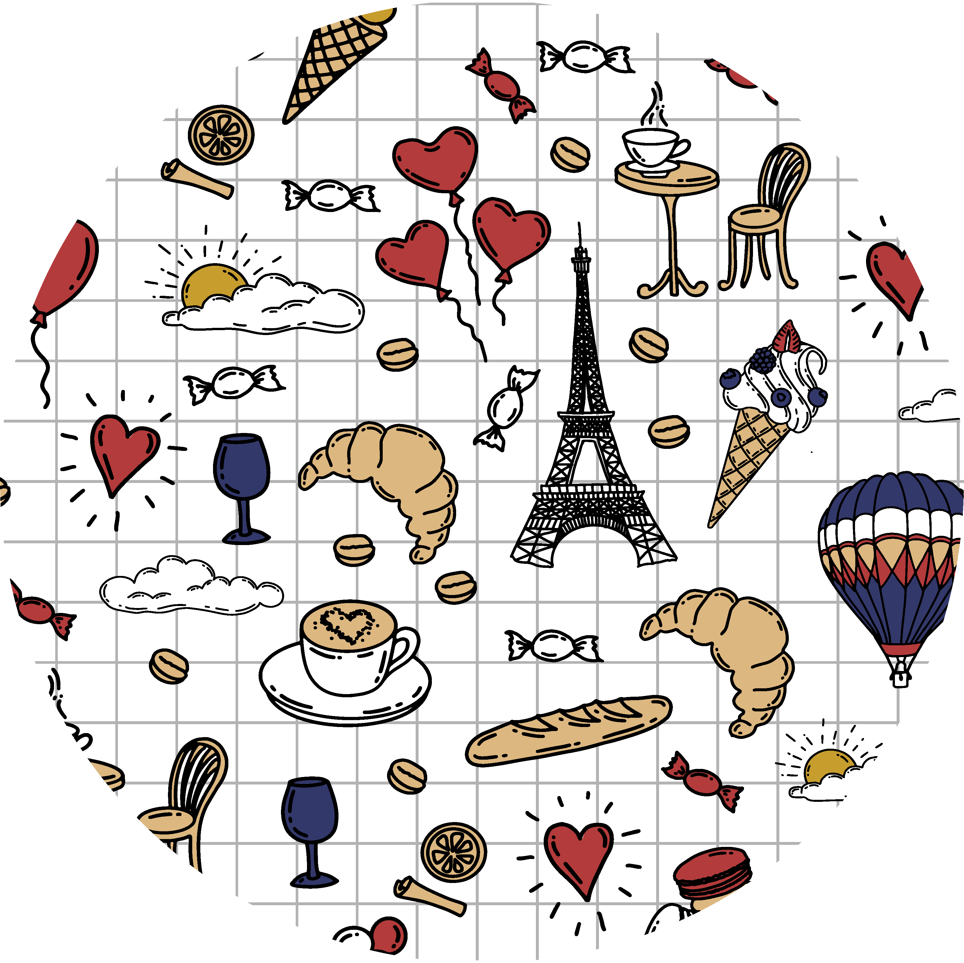 Vinyl Teppich Badezimmer minimalistisches pariser design - TenStickers