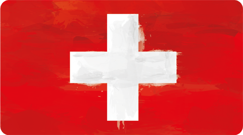 Vinyl Teppich Badezimmer schweizer flagge - TenStickers