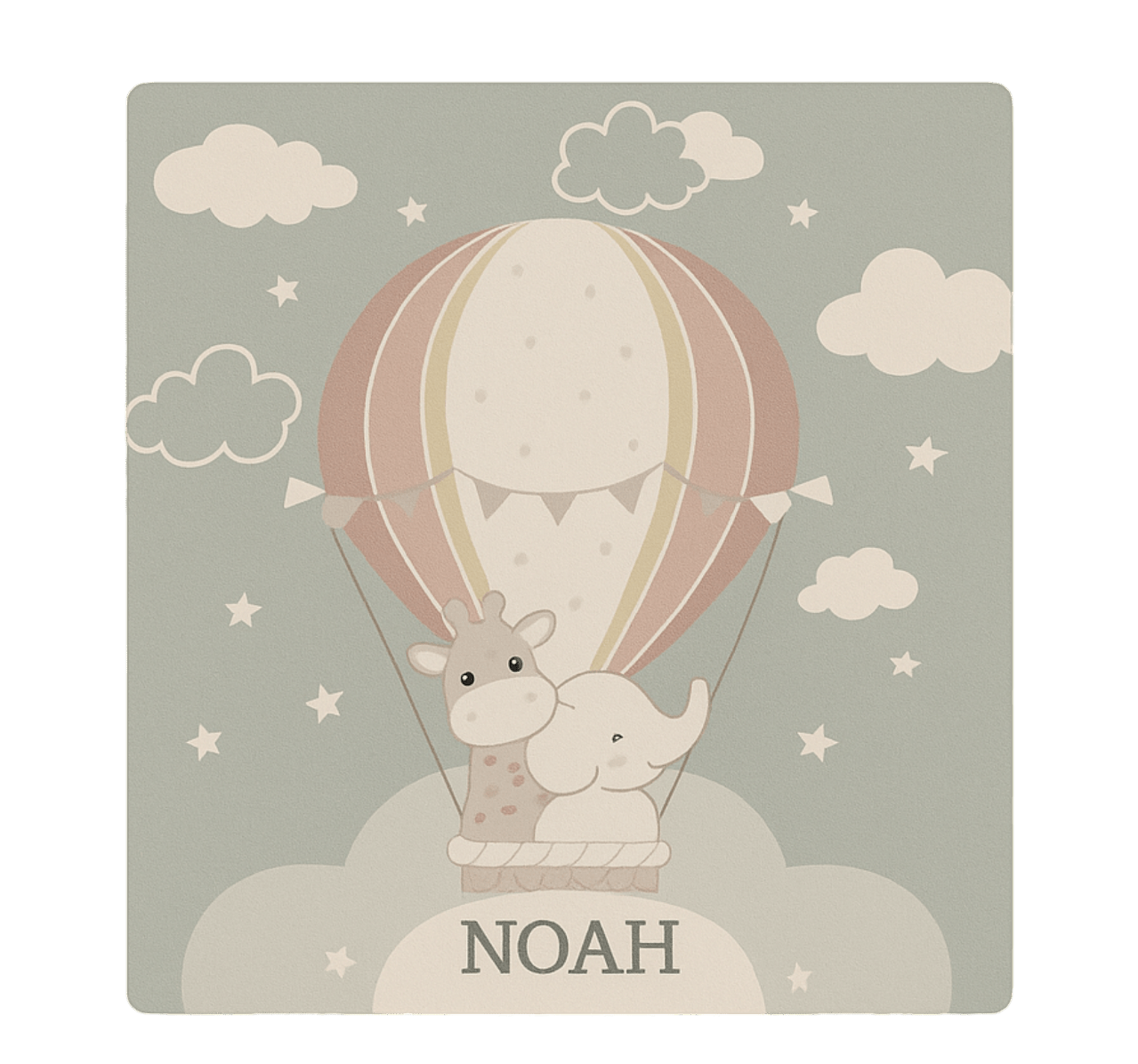 Vinyl teppich kindlich mit pastellfarbenem ballon - TenStickers
