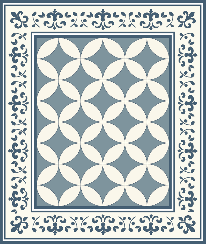 Vinyl Teppich Esszimmer vierpass-fliesenmuster - TenStickers