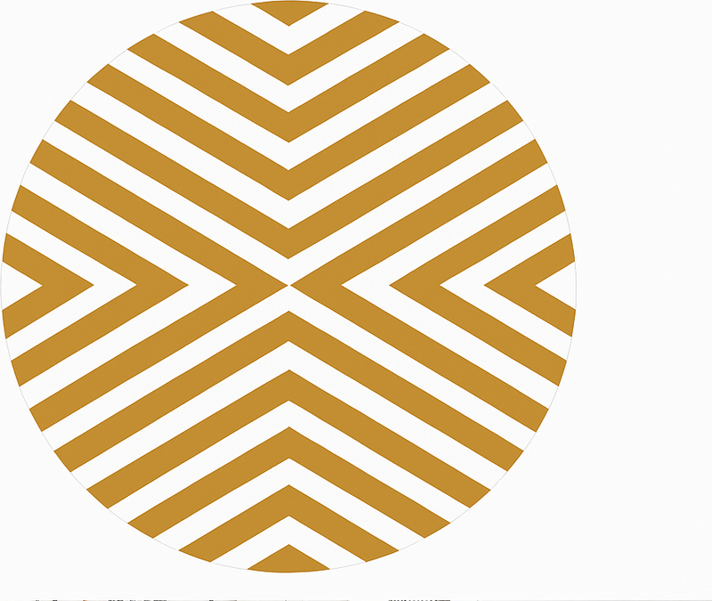 Vinyl Teppich Esszimmer senffarbenes chevron-muster - TenStickers