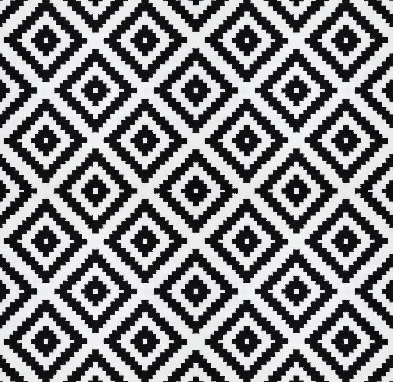 Vinyl teppich küche schwarze moderne quadrate - TenStickers