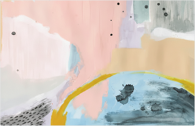 Vinyl teppich wohnzimmer in buntem design - TenStickers