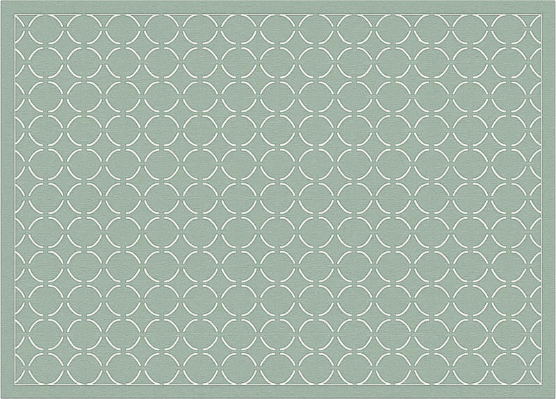 Vinyl teppich küche in sanftem celadon gitter - TenStickers