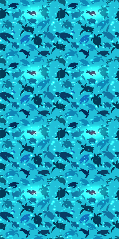 Vinyl teppich tiere mit schwimmenden schildkröten - TenStickers