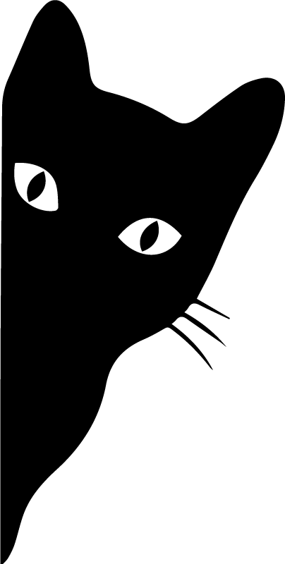 Vinyl teppich tiere mit schauendem kater - TenStickers