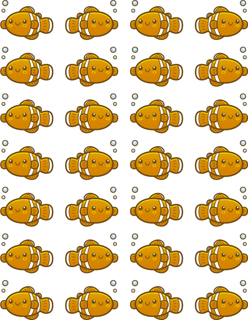 Vinyl teppich tiere mit clownfisch-muster - TenStickers