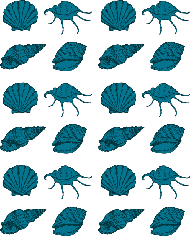 Vinyl teppich tiere muscheltiere - TenStickers