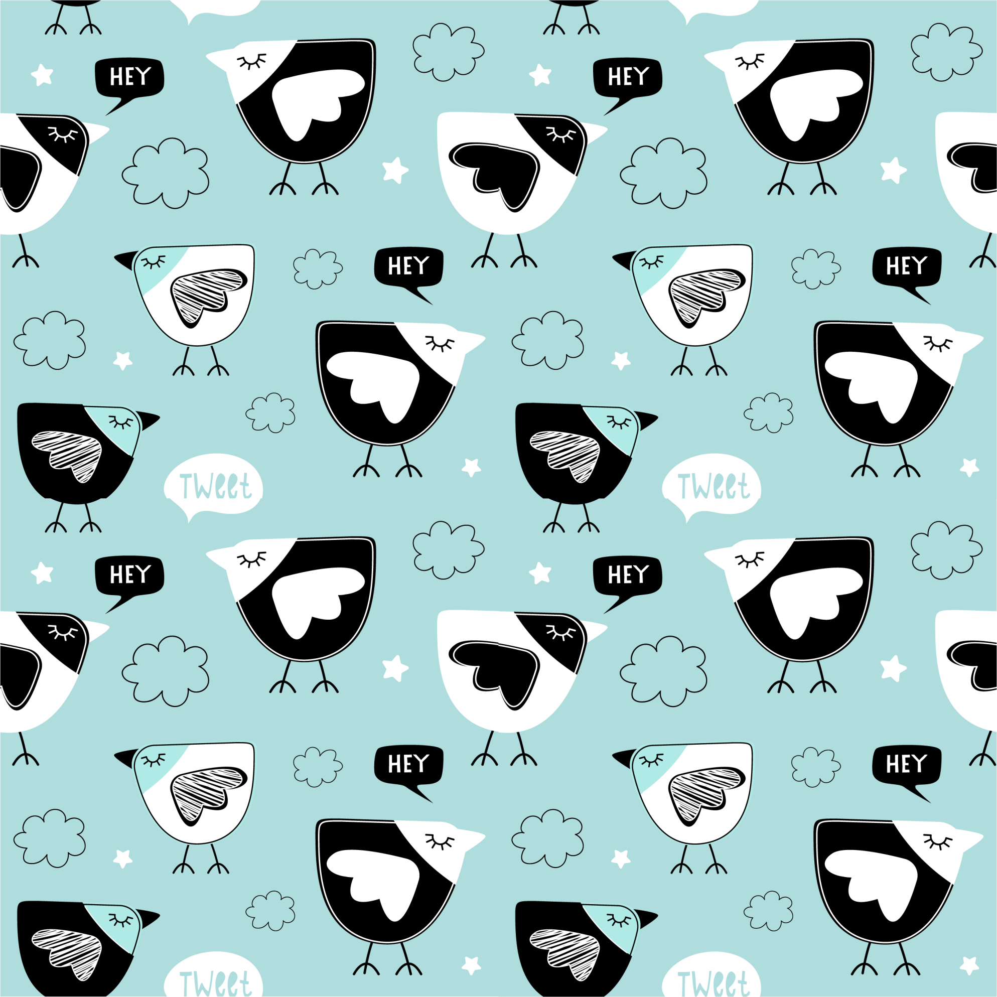 Vinyl teppich tiere mit schwarzem hühner-muster - TenStickers