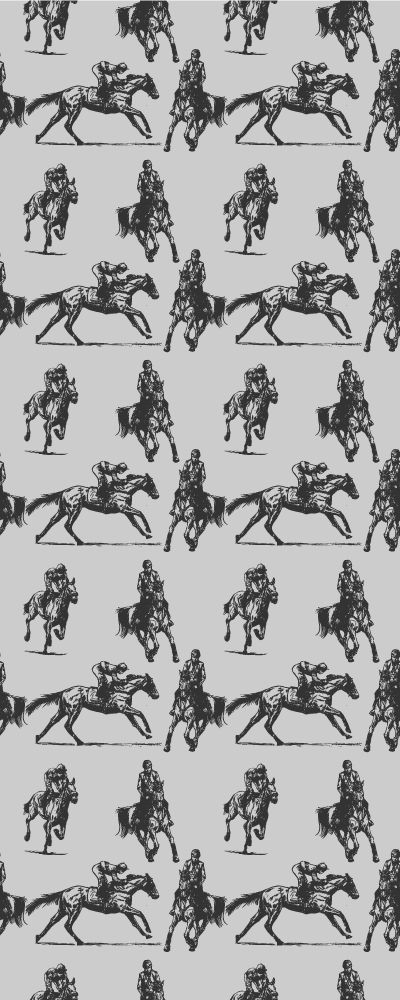 Vinyl teppich tiere graue pferde in verschiedenen positionen - TenStickers