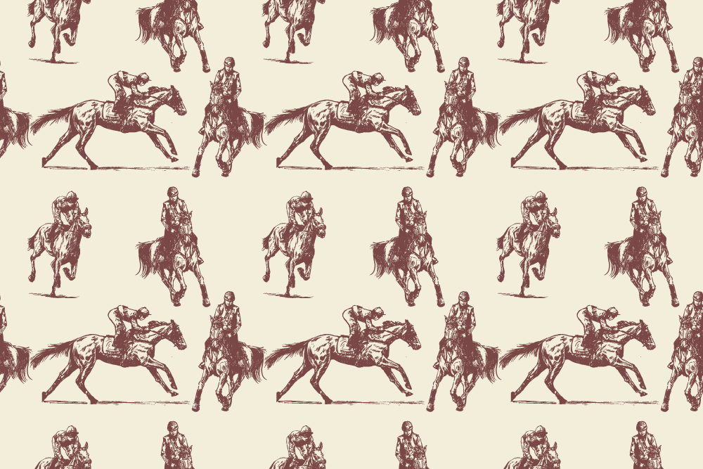 Vinyl teppich tiere mit beigem und braunem pferdemuster - TenStickers