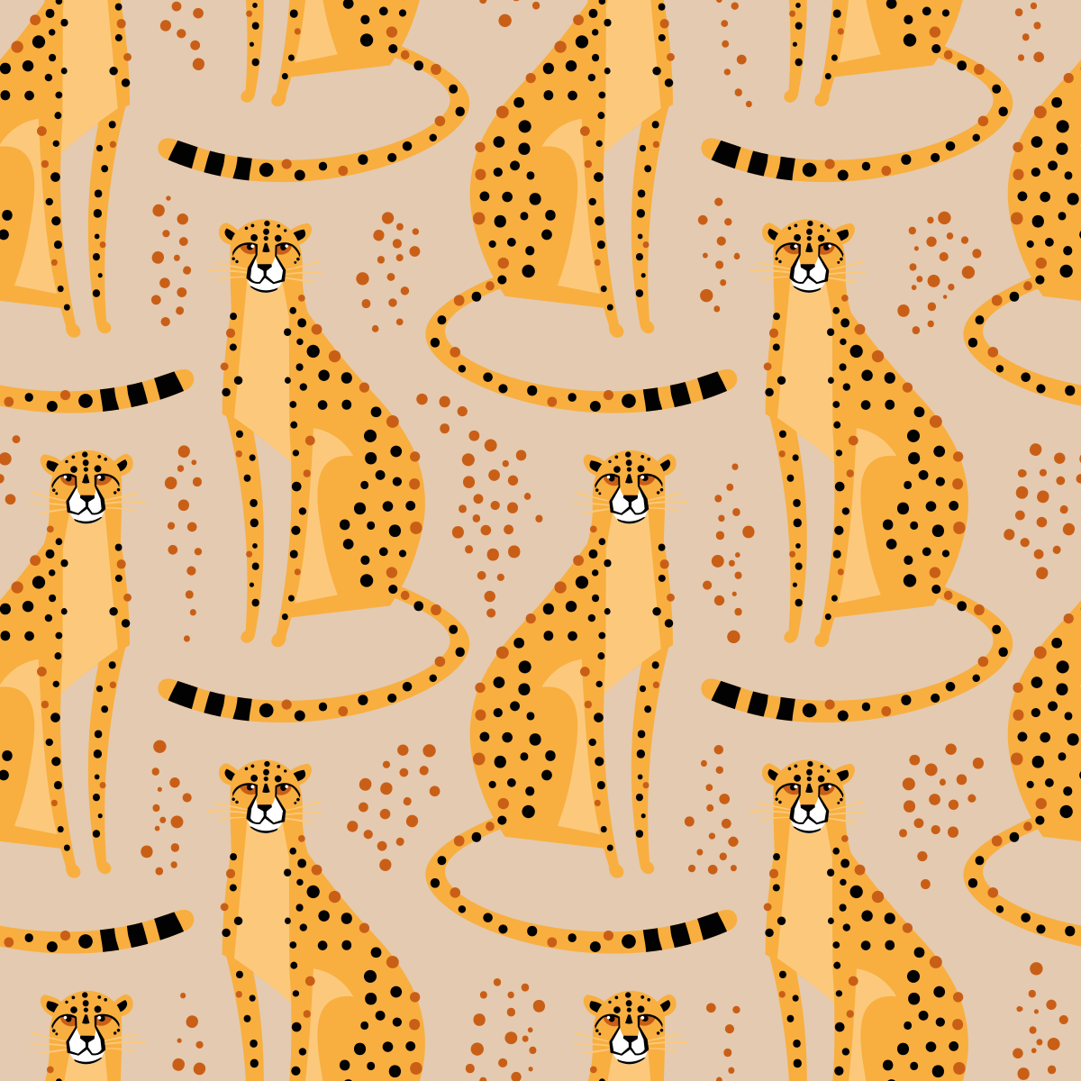 Vinyl teppich tiere mit leopardenmuster - TenStickers