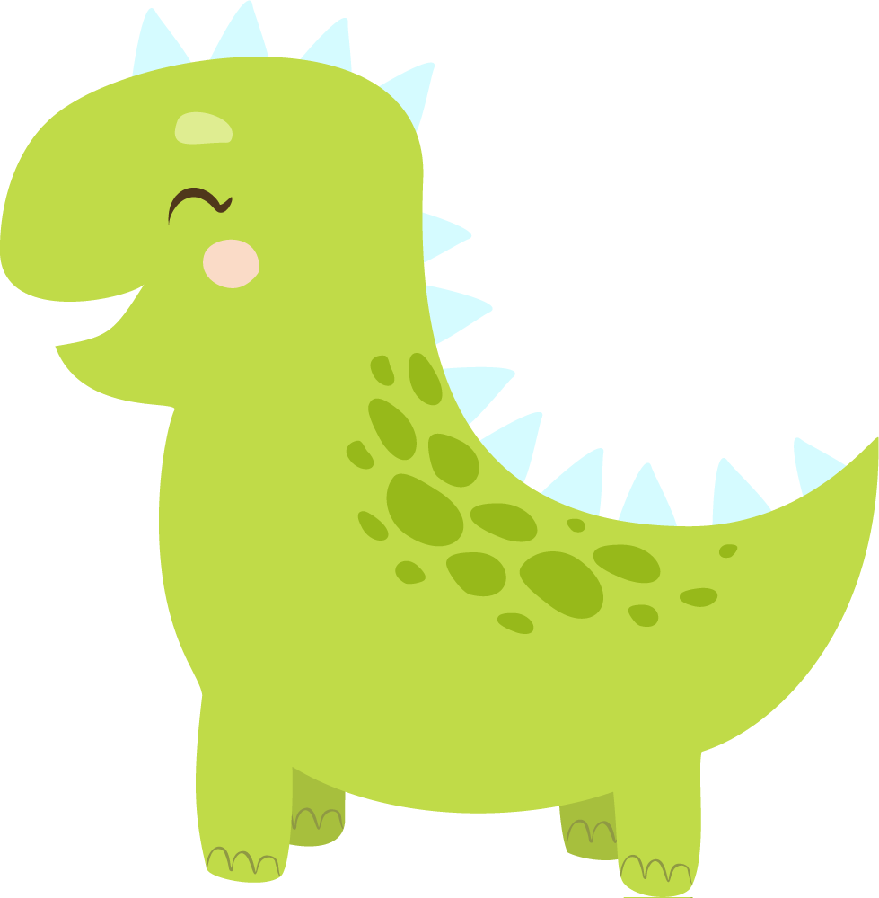 Vinyl teppich tiere glücklicher dinosaurier charakter - TenStickers