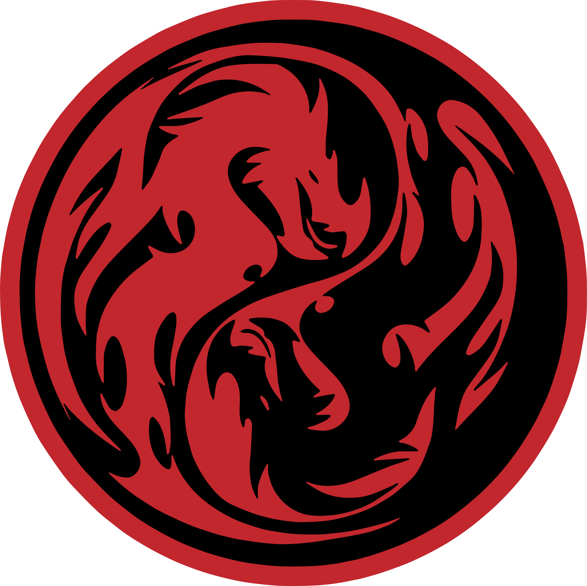 Vinyl teppich tiere yin yang drachen - TenStickers