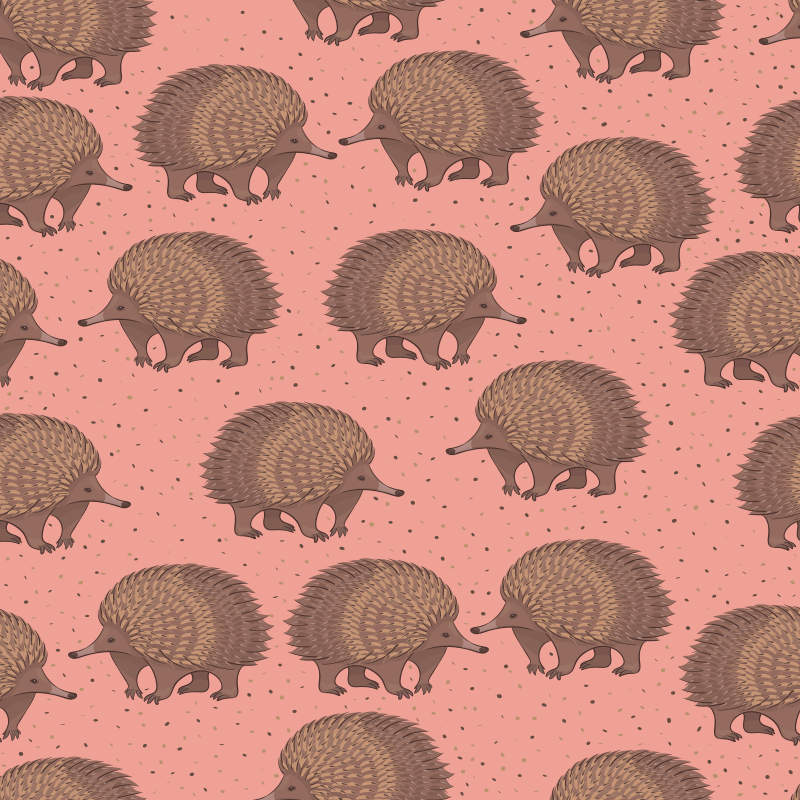Vinyl teppich tiere igel muster hintergrund - TenStickers