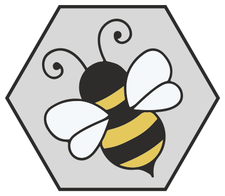 Vinyl teppich tiere im bienen-waben-design - TenStickers