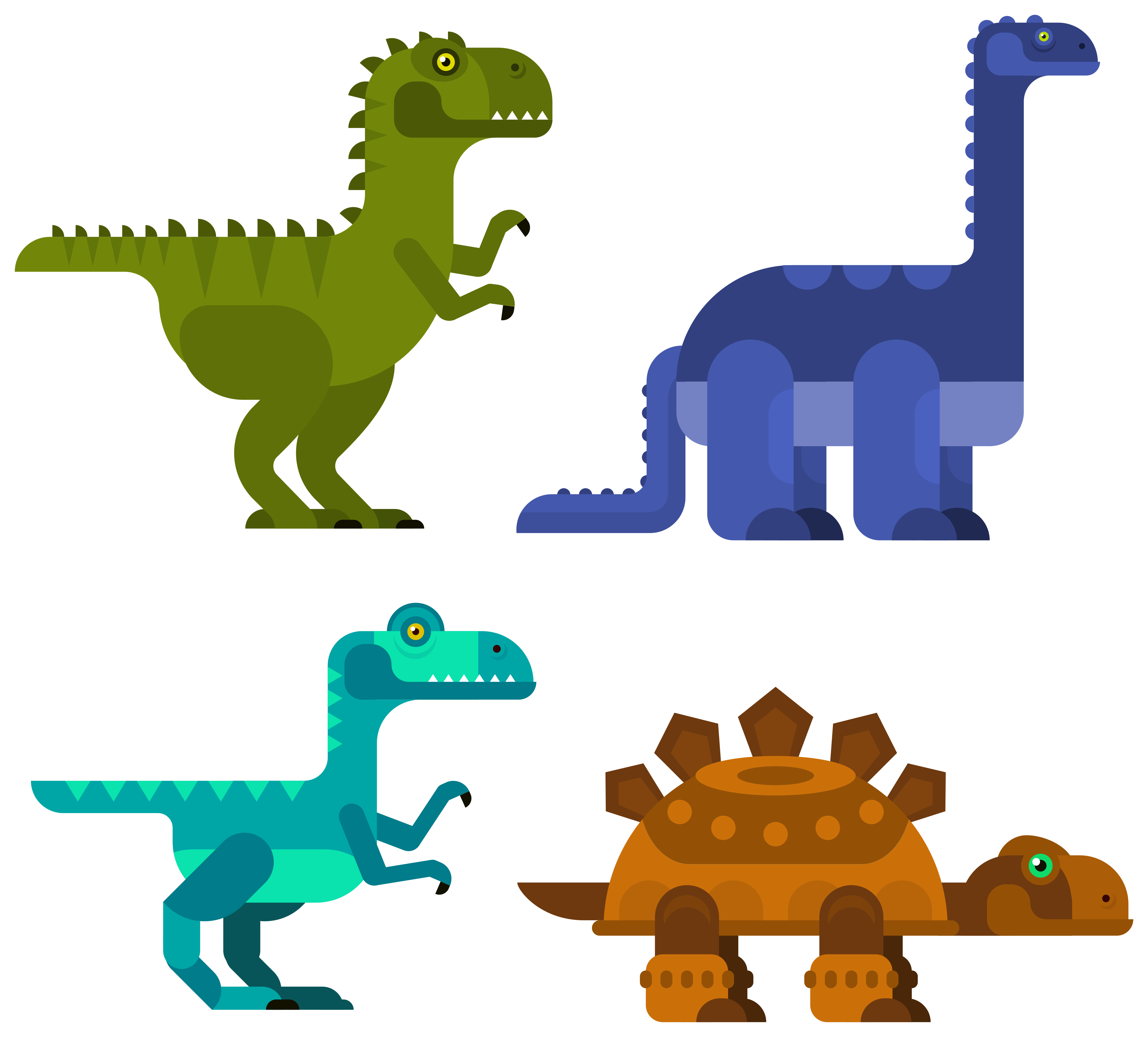 Vinyl teppich tiere bunte bewegende dinosaurier - TenStickers