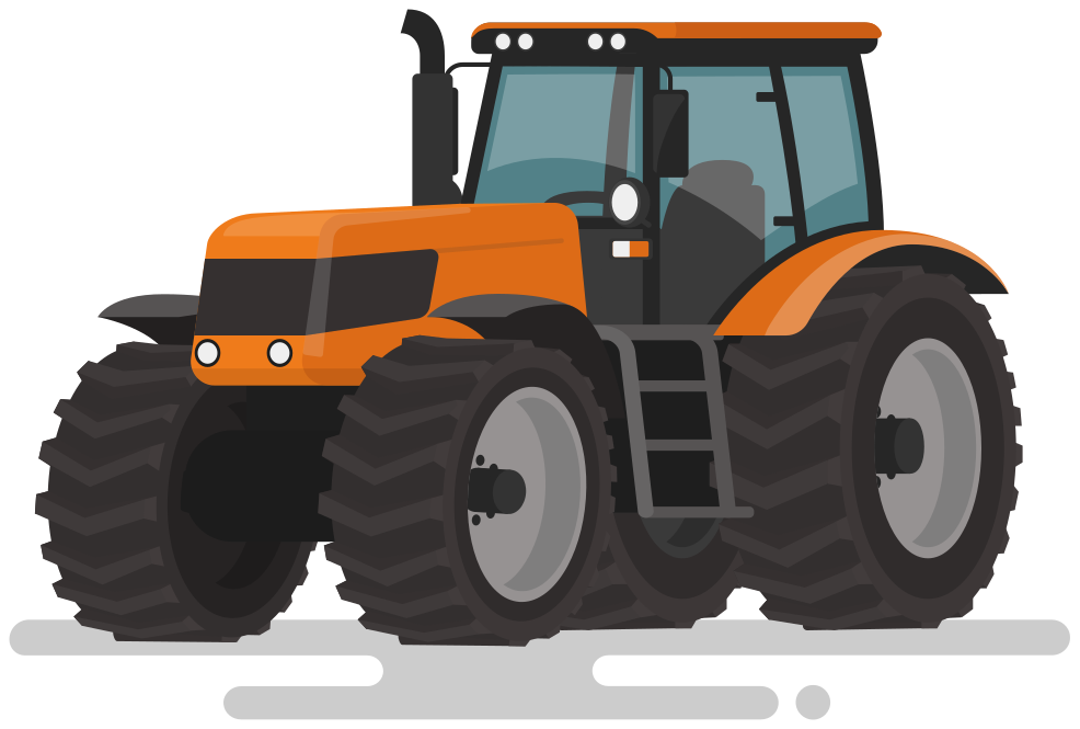 Vinyl teppich tiere traktor mit großen reifen - TenStickers