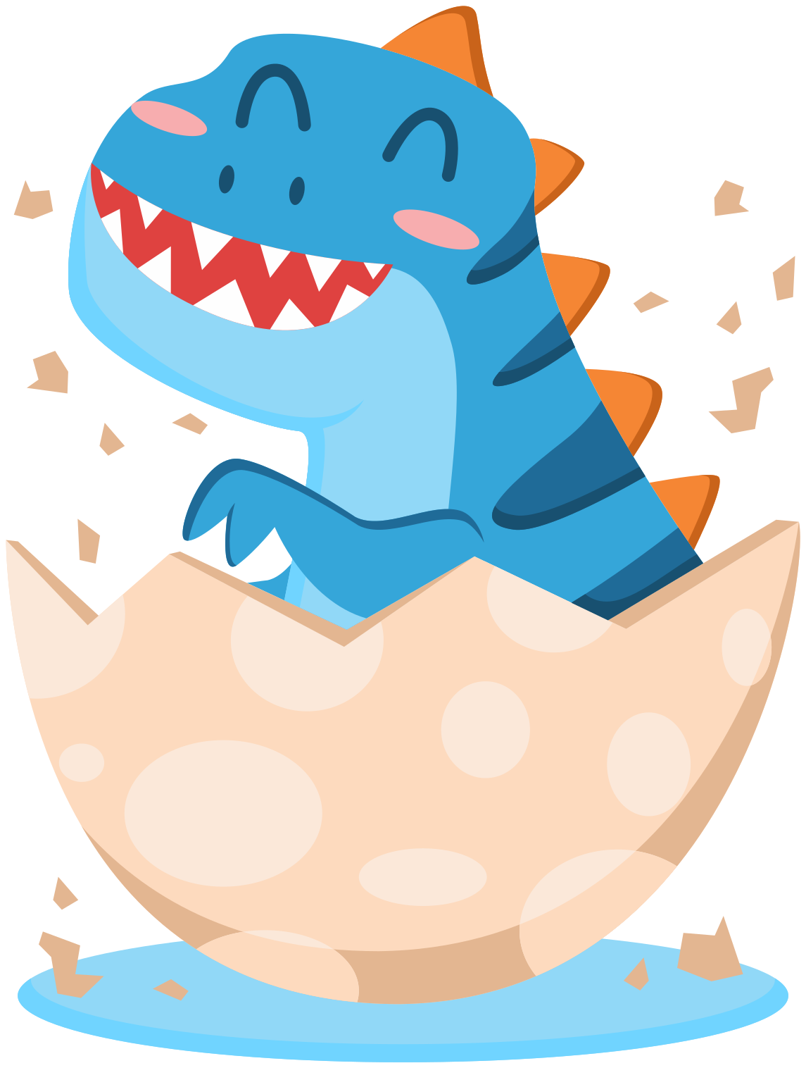 Vinyl teppich tiere glückliches dino-baby - TenStickers