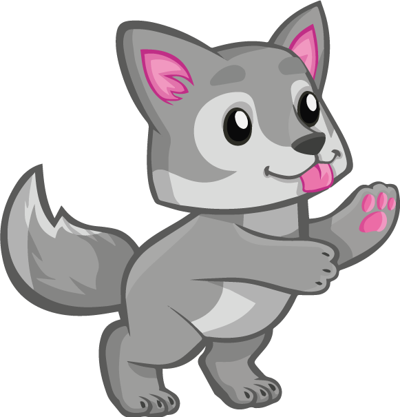 Vinyl teppich tiere mit verspieltem welpencharakter - TenStickers