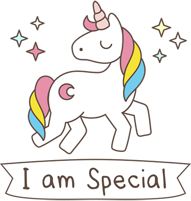 Vinyl teppich tiere einhorn mit besonderem spruch - TenStickers
