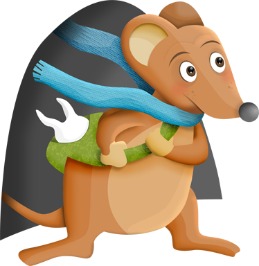 Vinyl teppich tiere mit zahnmaus design - TenStickers