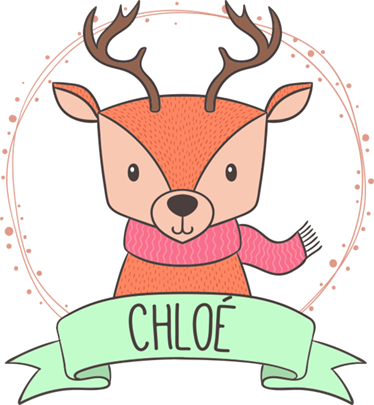 Vinyl teppich tiere babyhirsch mit namen - TenStickers