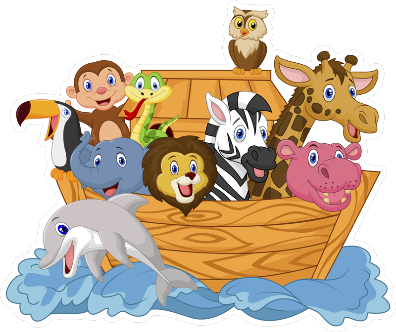 Vinyl teppich tiere noahs kinderarche - TenStickers