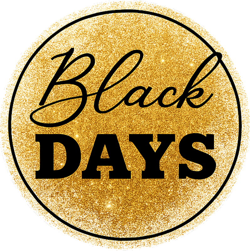 Vinyl teppich black friday weiß und goldene "schwarze tage" - TenStickers