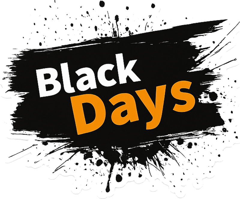 Vinyl teppich black friday schwarz und weiß "black days" - TenStickers