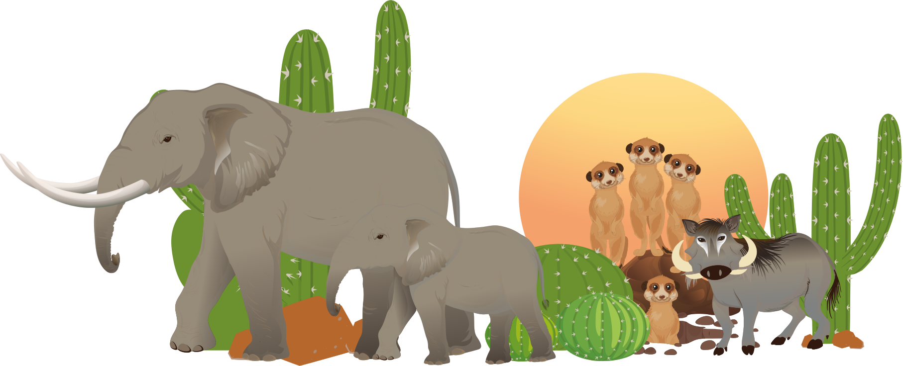 Vinyl teppich tiere safari tierwelt - TenStickers